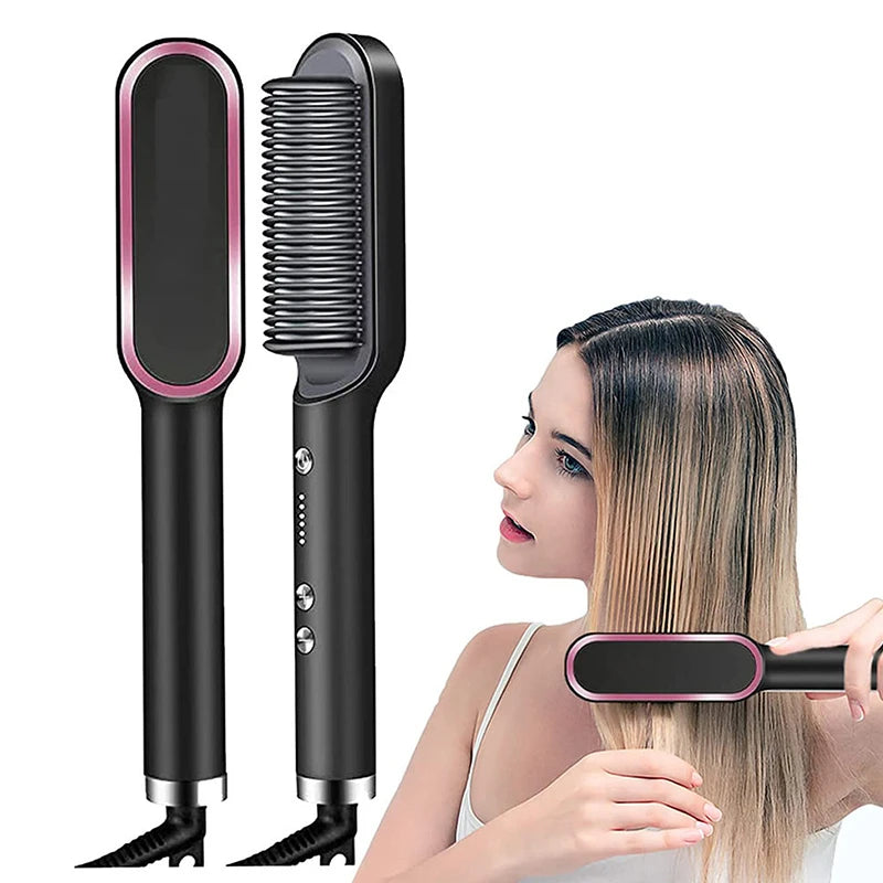 Escova De Cabelo Elétrica Pente De Aquecimento Para Alisador bivolt